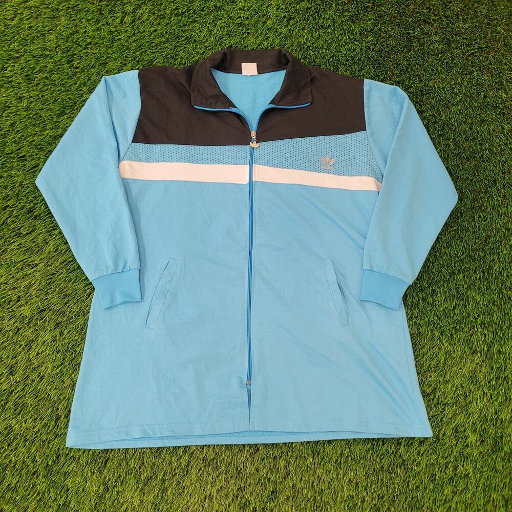 Vintage 90s ADIDAS Track Jacket Womens Large 23x30 Trefoil